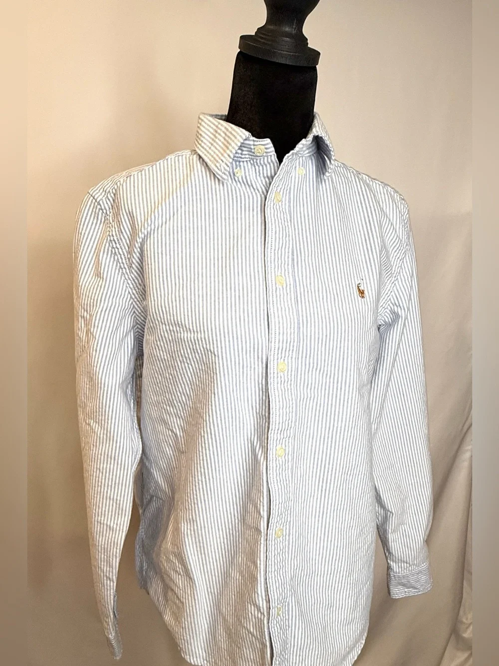 Ralph Lauren Light Blue Stripe Button-Down Shirt